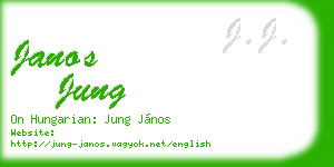 janos jung business card