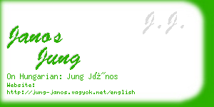 janos jung business card